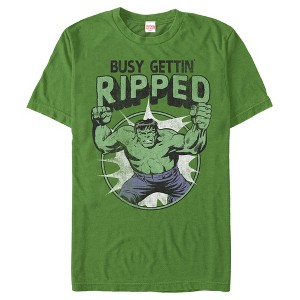 Men's Marvel Hulk Busy Getting' Ripped T-Shirt - 1 of 4