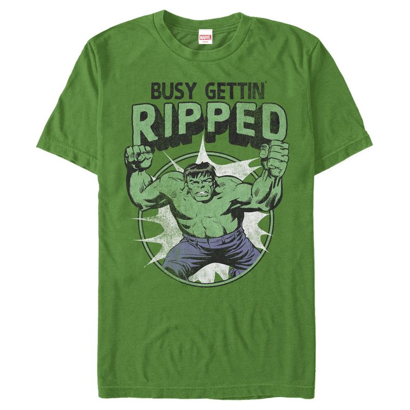 Men's Marvel Hulk Busy Getting' Ripped T-Shirt, 1 of 6