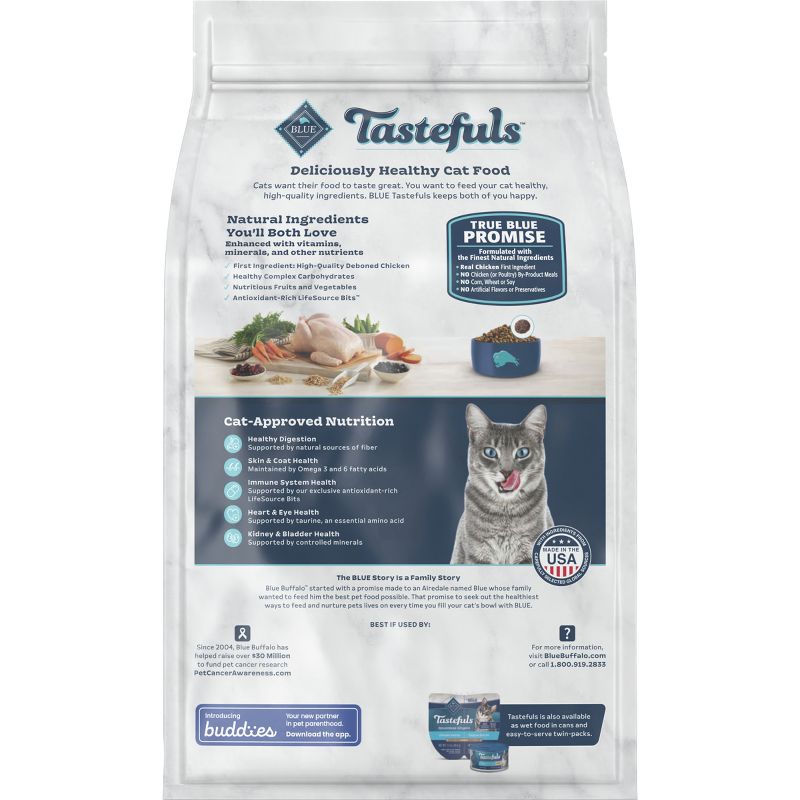 Blue Buffalo Tastefuls with Chicken Indoor Natural Adult Dry Cat Food, 2 of 7