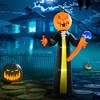 Outsunny 118.1" Inflatable Halloween Pumpkin Head Ghost with Hammer, Halloween Decoration with LED Lights for Garden Indoor Outdoor - 2 of 4