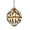 Elegant Lighting Levante 1 light pendant in brass - 3 of 4