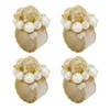 Saro Lifestyle Dazzling Delight Beaded Napkin Ring (Set of 4), Gold - 2 of 4