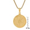 Steeltime 24" double sided stainless steel lord's prayer and serenity prayer pendant. Color Options: Silver, Gold, Rose Gold - 3 of 4
