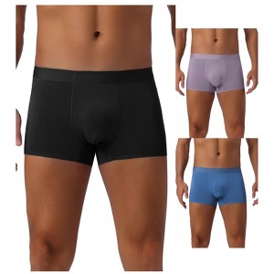INSPIRE CHIC Men's 3 Pack Elastic Waist Solid Color Basic Boxer Briefs - 1 of 4