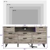 Elegant Black Dresser for Bedroom with 8 Drawers & Open Shelf - 55 Inch TV Stand - 2 of 4