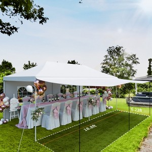 Garvee 10x20 Pop Up Canopy Tent, Heavy Duty Canopy Tents for Parties with Roller Bag, 6 Removable Sidewalls, Upgraded Thickened Legs, 6 Sand Bags - 1 of 4