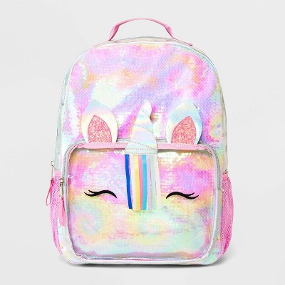 Cat Jack Kids Flip Sequin Tie Dye Unicorn Backpack 16