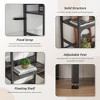 GustoWave Triple Column 5 Tier Bookshelf,Tall Display Shelves, Adjustable Rustic Industrial Style Book Shelves, Modern Bookshelves, Vintage - 3 of 4