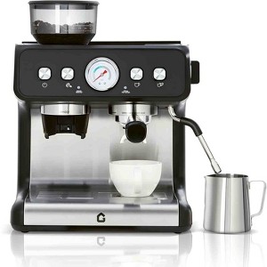 COZONY 20-Bar Stainless Steel Espresso Machine with Grinder, 2.8L Removable Tank, Steam Wand, Adjustable Shots - 1 of 4