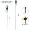 Sunnydaze Outdoor Adjustable Height Glass and Metal Swirl Patio and Lawn Torch Set - 4 of 4