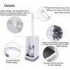 Curved Toilet Bowl Brush and Holder Set - For Deep Cleaning Under the Rim, Compact and Easy-to-Use Bathroom Cleaner - 3 of 4
