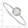 Black Bow Jewelry Sterling Silver Kappa Alpha Theta Greek Life Bangle Bracelet 6 Inch - 2 of 3