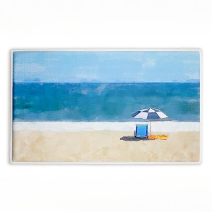 Stupell Industries Sunny Beach Day Birds Printed Plush Bathroom Floor Mat, design by Jeff Pica - 1 of 4