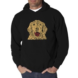 LA Pop Art Men's Word Art Hooded Sweatshirt - Dog - 1 of 4