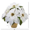Nearly Natural 13-in Poinsettia Artificial Arrangement in Ceramic Vase - 2 of 2