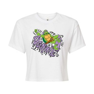 Women's - Teenage Mutant Ninja Turtles - Donnie Cropped Graphic T-Shirt - 1 of 4