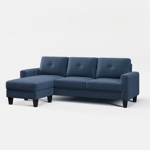 NicBex Modern 76.7 Inch L-shaped Sofa Corner Couch with Convertible Ottoman for Small Spaces,Living Room,Apartment,Blue - 1 of 4