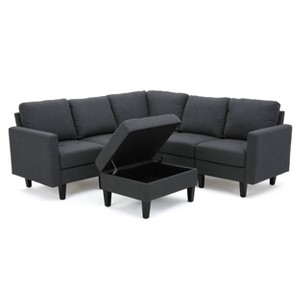 6pc Zahra Sectional Couch Set Dark Gray - Christopher Knight Home