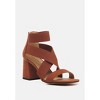 benicia elastic strappy block heel sandals - 2 of 4