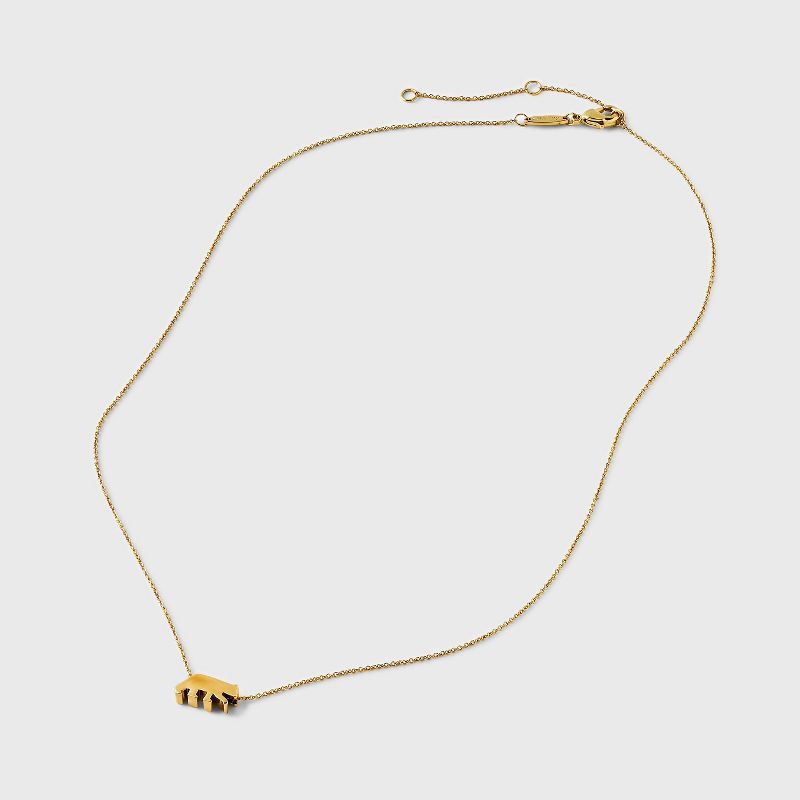 Tiny Tags 14K Gold Ion Plated Mama Bear Chain Necklace - Gold, 5 of 13