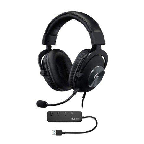 Logitech G Pro X Gaming Headset with Blue VOICE Technology and Knox Gear  USB Hub