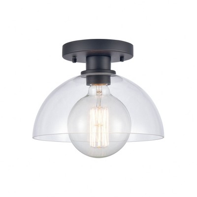 Elk Home Julian 1 - Light Semi-Flush Mount in  Matte Black