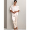 INSPIRE CHIC Men's Button Down Short Sleeve Casual Satin Pajamas Sets 2 Pieces - 2 of 4