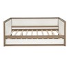YOOCOZZ Full Size Upholstered Linen Wood Daybed with Twin Size Trundle - Brown - 3 of 4