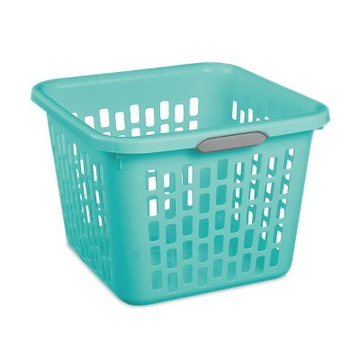 1.5 Bushel Square Plastic Woofmeets Laundry Basket, Adult, Teal