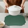 REGALWOVEN Solid Placemats Set of 6 Leather Placemats for Kitchen Dining Table Decor Heat Resistant Table Placemats Sturdy Table Mat - 4 of 4