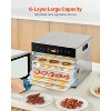 Mojgar Food Dehydrator Machine, 6 Stainless Steel Trays, 400W Electric Food Dryer with Adjustable Temperature - 4 of 4