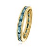 Ross-Simons 2.00 ct. t.w. London Blue Topaz Eternity Band in 18kt Gold Over Sterling - 3 of 4