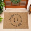Personalization Mall Welcome Wreath Personalized 18x27 Synthetic Coir Doormat - 3 of 4