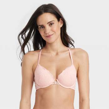 Women's Fishnet Lace Unlined Bra - Auden™ Pink 34c : Target