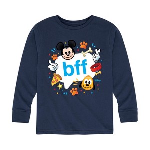 Boys' - Disney - Mickey & Pluto BFF Design Long Sleeve Graphic T-Shirt - 1 of 4