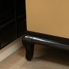 JTH LUXE Verona 23" Wide Contemporary Glam Storage Side Table, Espresso Black & Soft Gold Birchwood & Veneer - 4 of 4