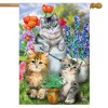 Garden Cats Spring House Flag 28" x 40" Briarwood Lane - 2 of 4