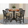 Kitchen Dinette Set 3 Piece Table & Chair Set - Round Pedestal Table & 4 Chairs - 2 of 4