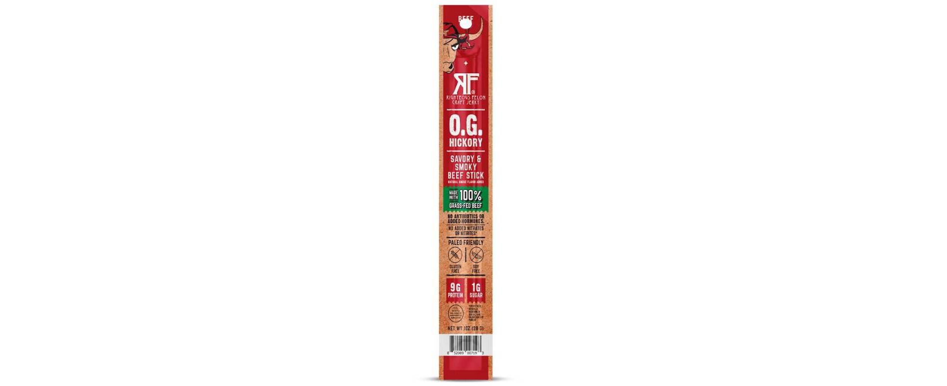 Righteous Felon Craft Jerky Felon OG Hickory Beef Stick - 9g Protein - 1oz