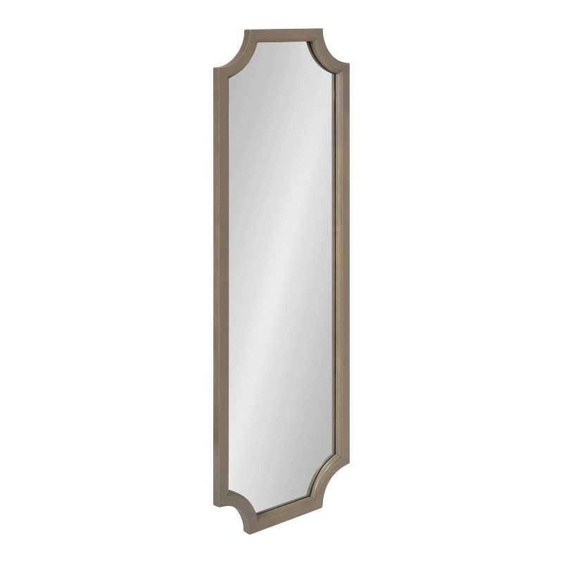 16&#34; x 48&#34; Hogan Framed Scallop Wall Mirror Gray - Kate &#38; Laurel All Things Decor, 1 of 10