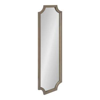 16" x 48" Hogan Framed Scallop Wall Mirror Gray - Kate & Laurel All Things Decor