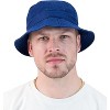 Market & Layne White Bucket Hat for Men, Women, and Teens, Adult Packable Bucket Hats for Beach Sun Summer Travel - 2 of 3