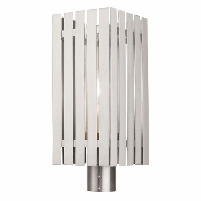 Livex Lighting Greenwich 1 - Light Post Light in  Brushed Nickel