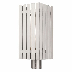Livex Lighting Greenwich 1 - Light Post Light in  Brushed Nickel - 1 of 1