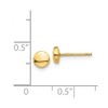 Black Bow Jewelry 4mm Polished Half Ball Post Earrings in 14k Yellow Gold - 4 of 4