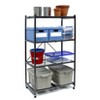 Origami General Purpose Foldable Shelf Storage Rack with Wheels for Home, Garage, or Office, Pewter - image 2 of 4