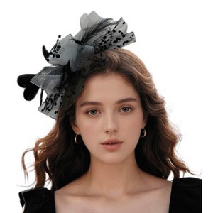 Morris Costumes Women's Kentucky Derby Fascinator Hat Halloween Costume Headwear - Black One Size - 1 of 1