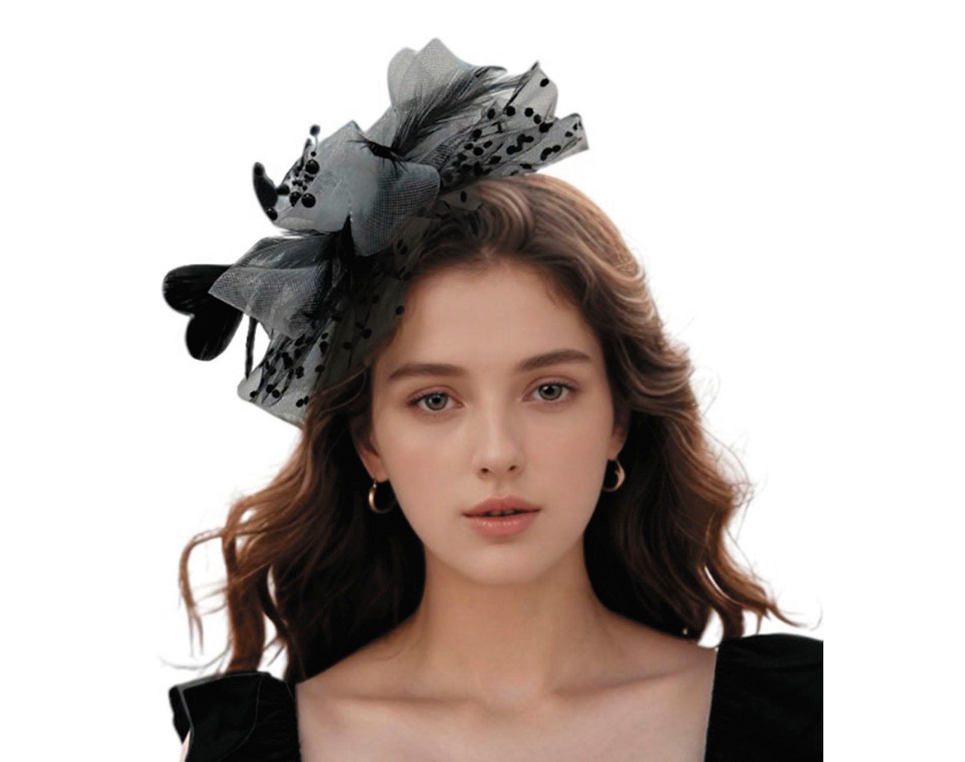 Morris Costumes Women's Kentucky Derby Fascinator Hat Halloween Costume Headwear - Black One Size