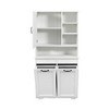Dexmalle White Laundry Cabinet with Tilt-Out Laundry Hamper - 4 of 4