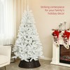 TopComfy Christmas Tree Stand 6FT Unlit Xmas Tree with Realistic Branches for Holiday Decor, White, 43.3"*43.3"*70.9" - 2 of 4